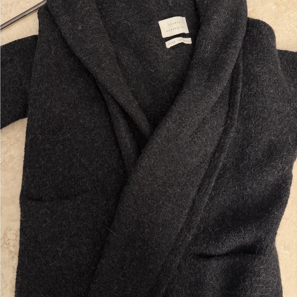 Lauren Manoogian Capote Coat Black Melange - Picture 7 of 7